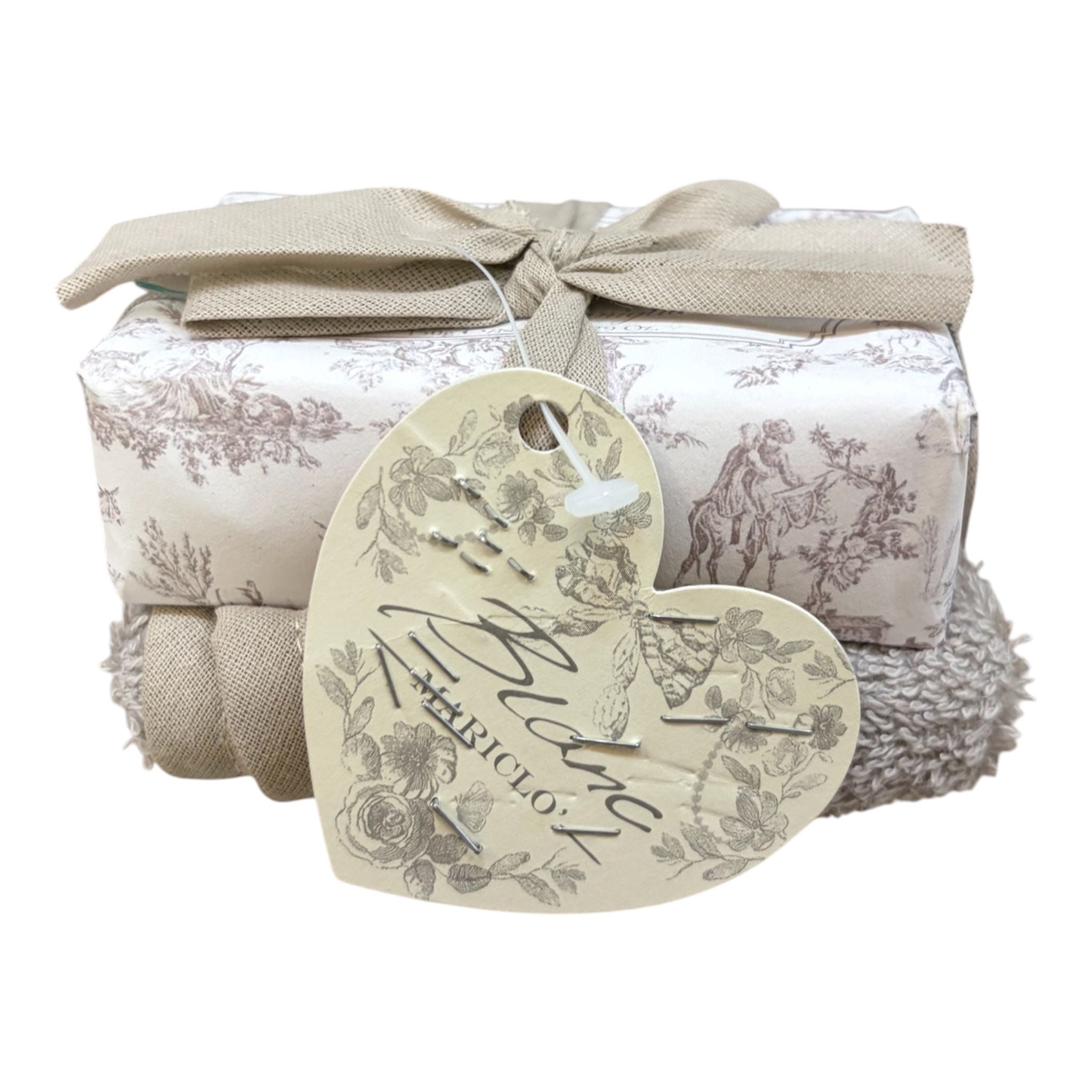 Set Saponetta e Lavetta Tortora - Blanc Mariclò