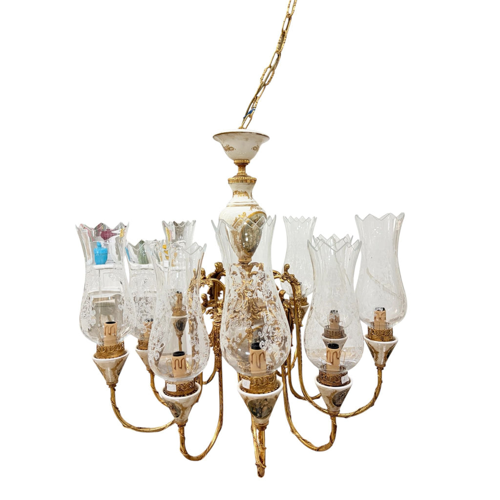 Lampadario in Ceramica Dipinta a Mano - Fiorentino Keramos