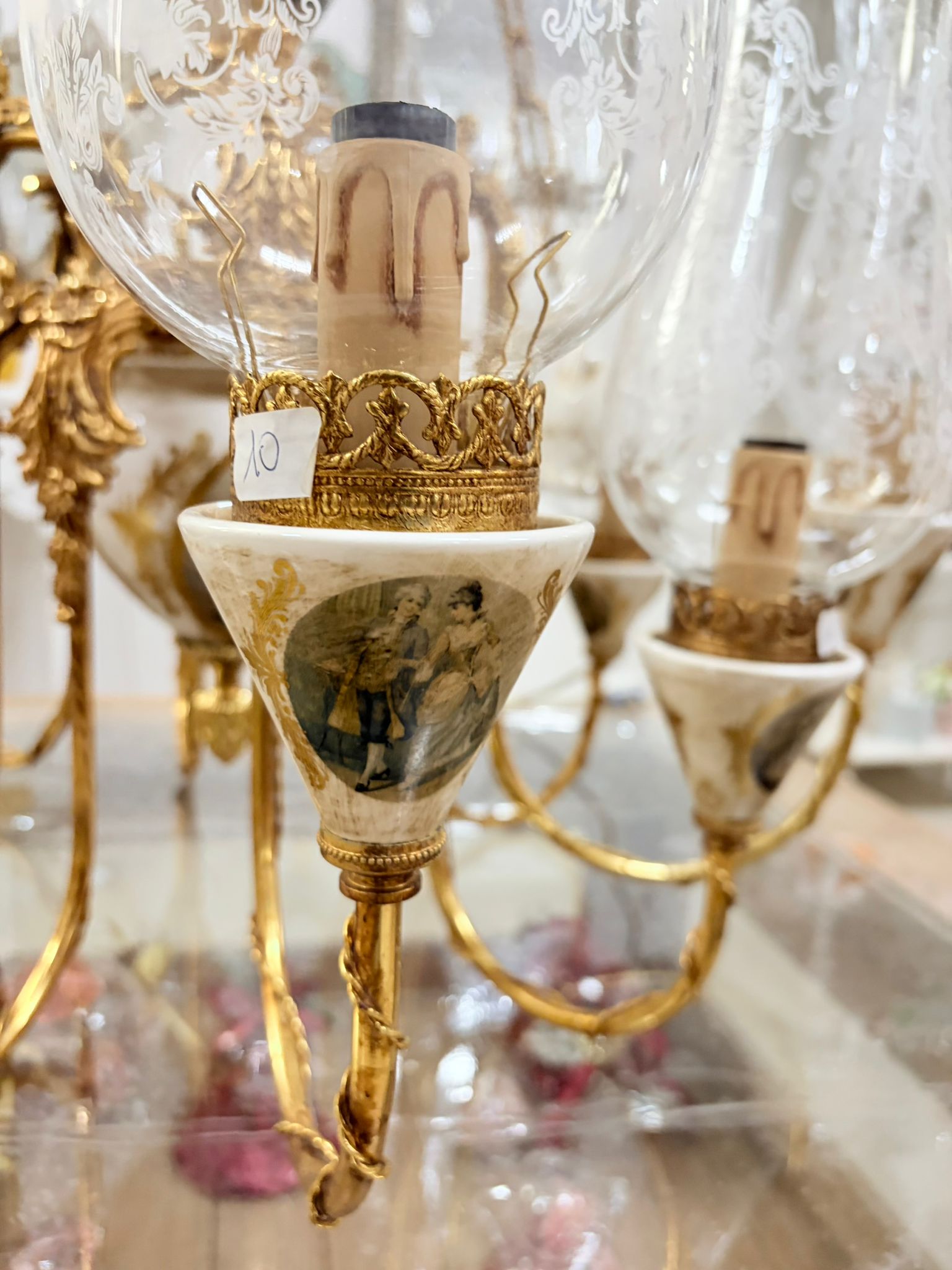 Lampadario in Ceramica Dipinta a Mano - Fiorentino Keramos