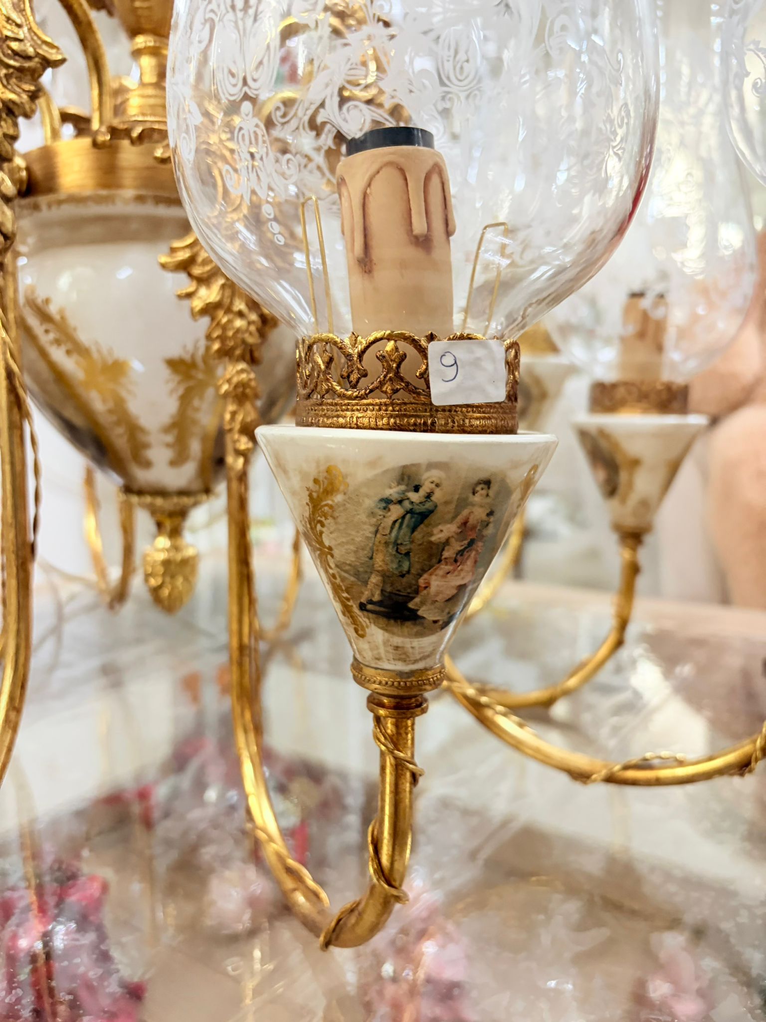 Lampadario in Ceramica Dipinta a Mano - Fiorentino Keramos