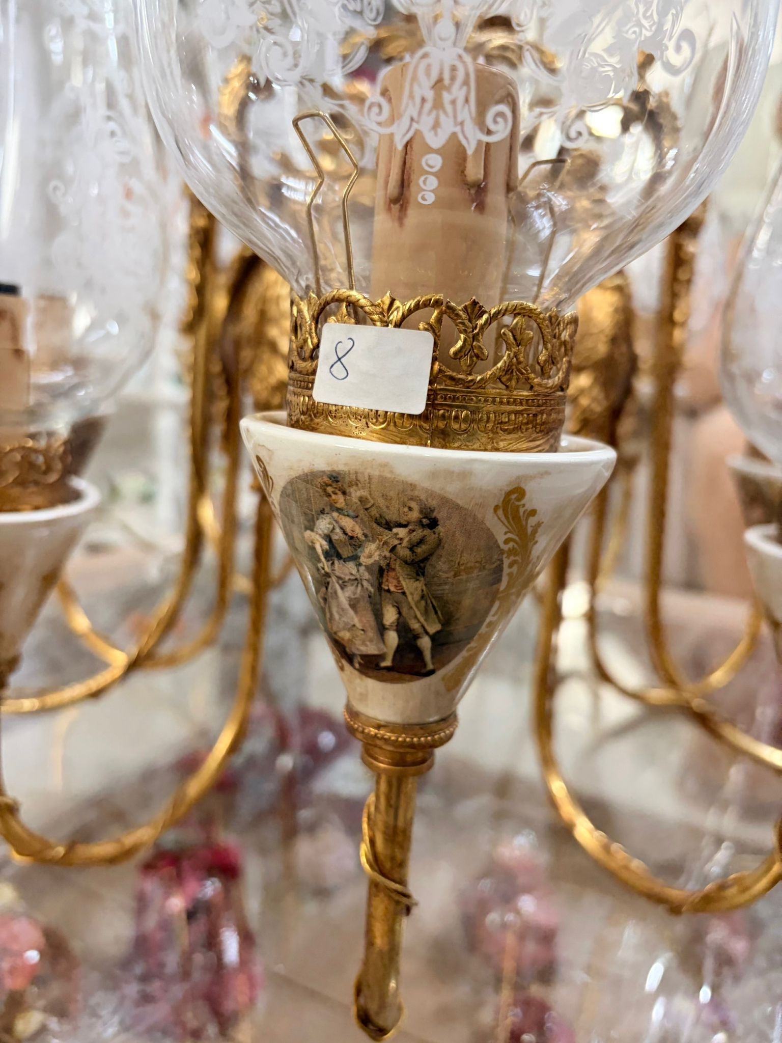 Lampadario in Ceramica Dipinta a Mano - Fiorentino Keramos