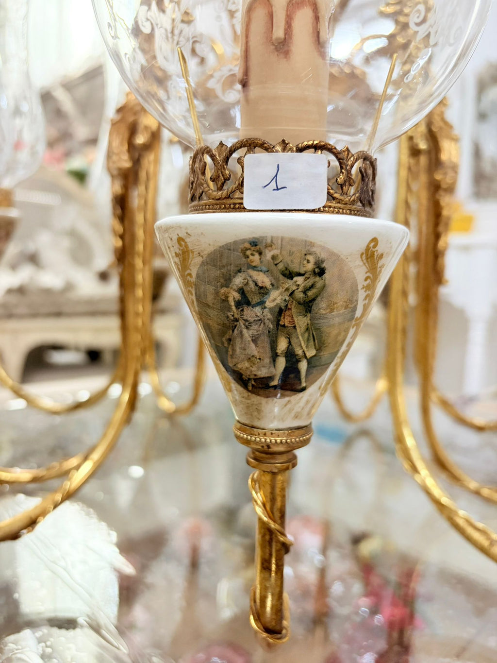 Lampadario in Ceramica Dipinta a Mano - Fiorentino Keramos