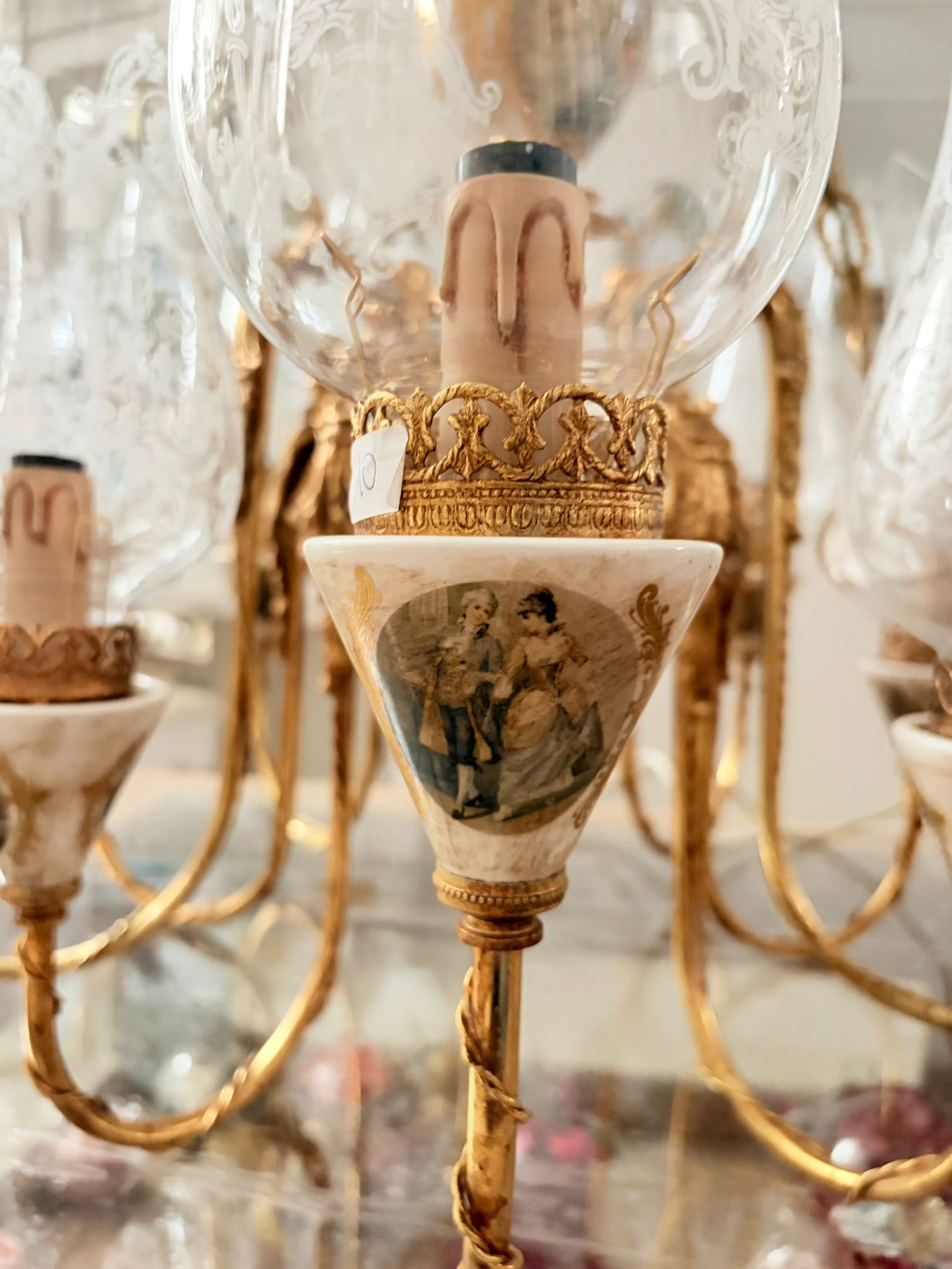 Lampadario in Ceramica Dipinta a Mano - Fiorentino Keramos