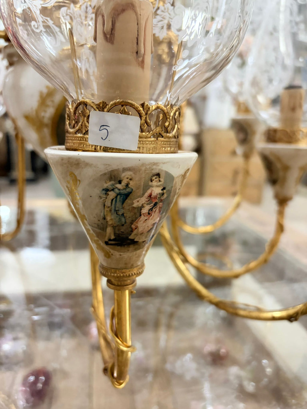 Lampadario in Ceramica Dipinta a Mano - Fiorentino Keramos