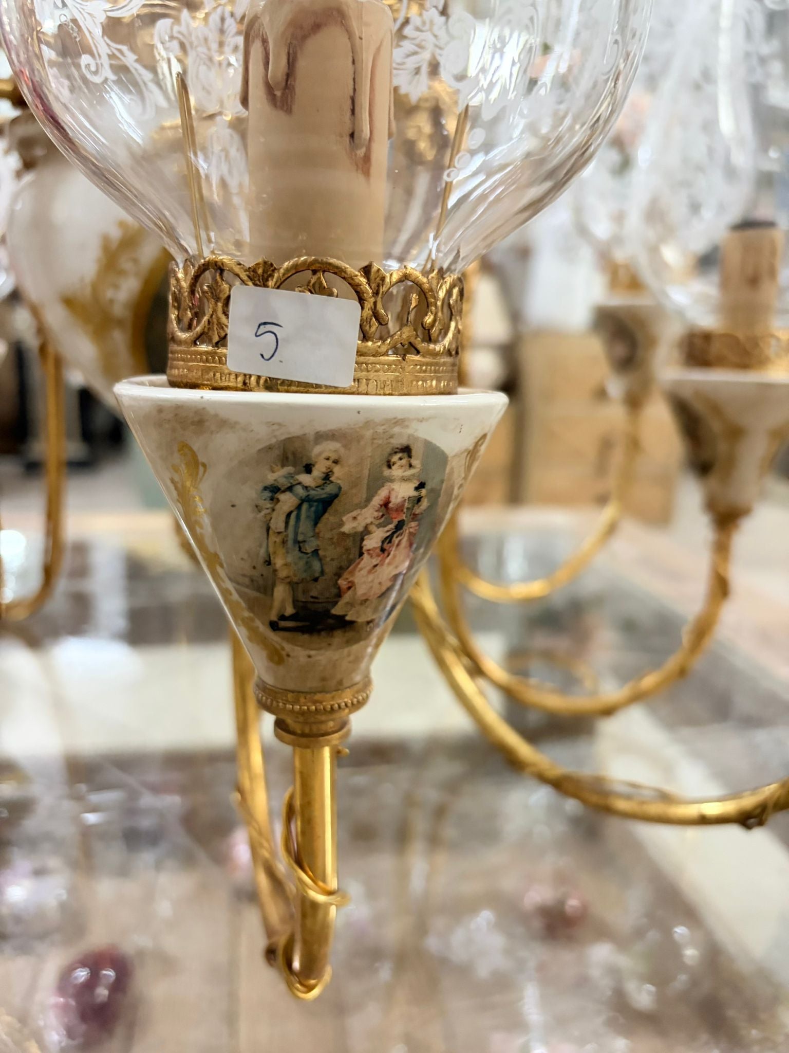 Lampadario in Ceramica Dipinta a Mano - Fiorentino Keramos