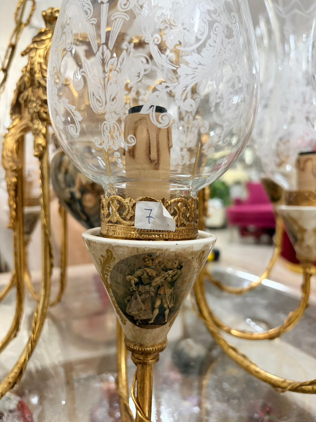 Lampadario in Ceramica Dipinta a Mano - Fiorentino Keramos