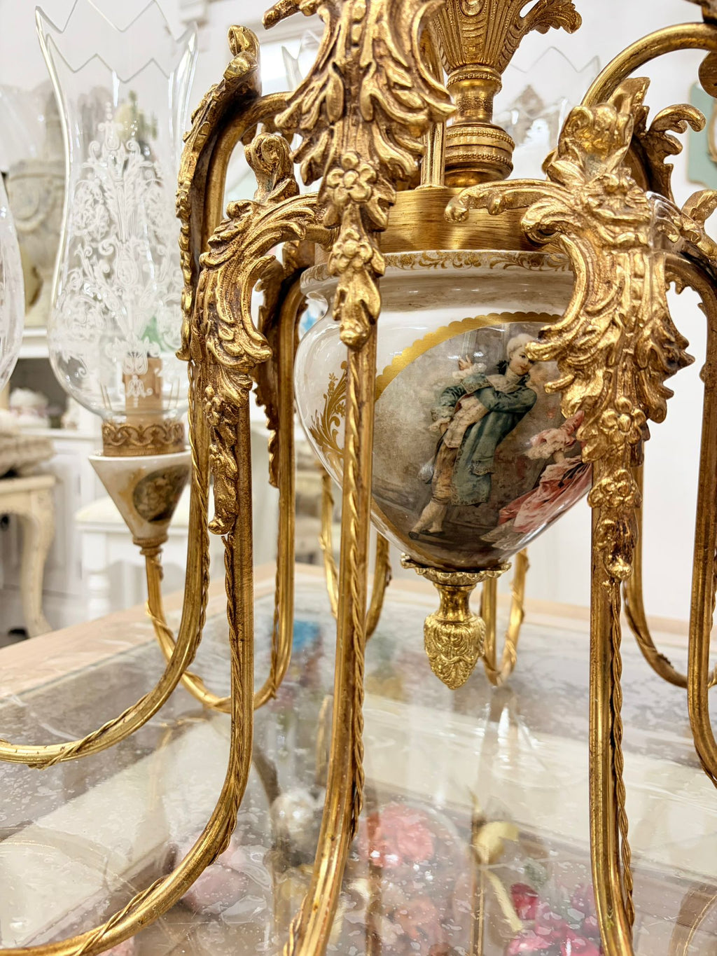 Lampadario in Ceramica Dipinta a Mano - Fiorentino Keramos