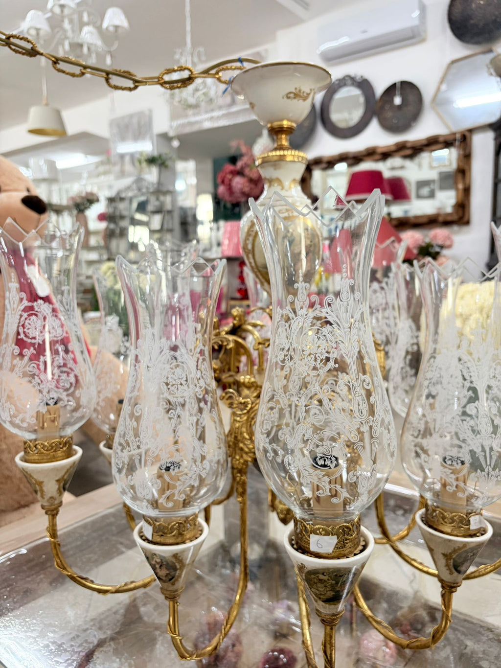 Lampadario in Ceramica Dipinta a Mano - Fiorentino Keramos
