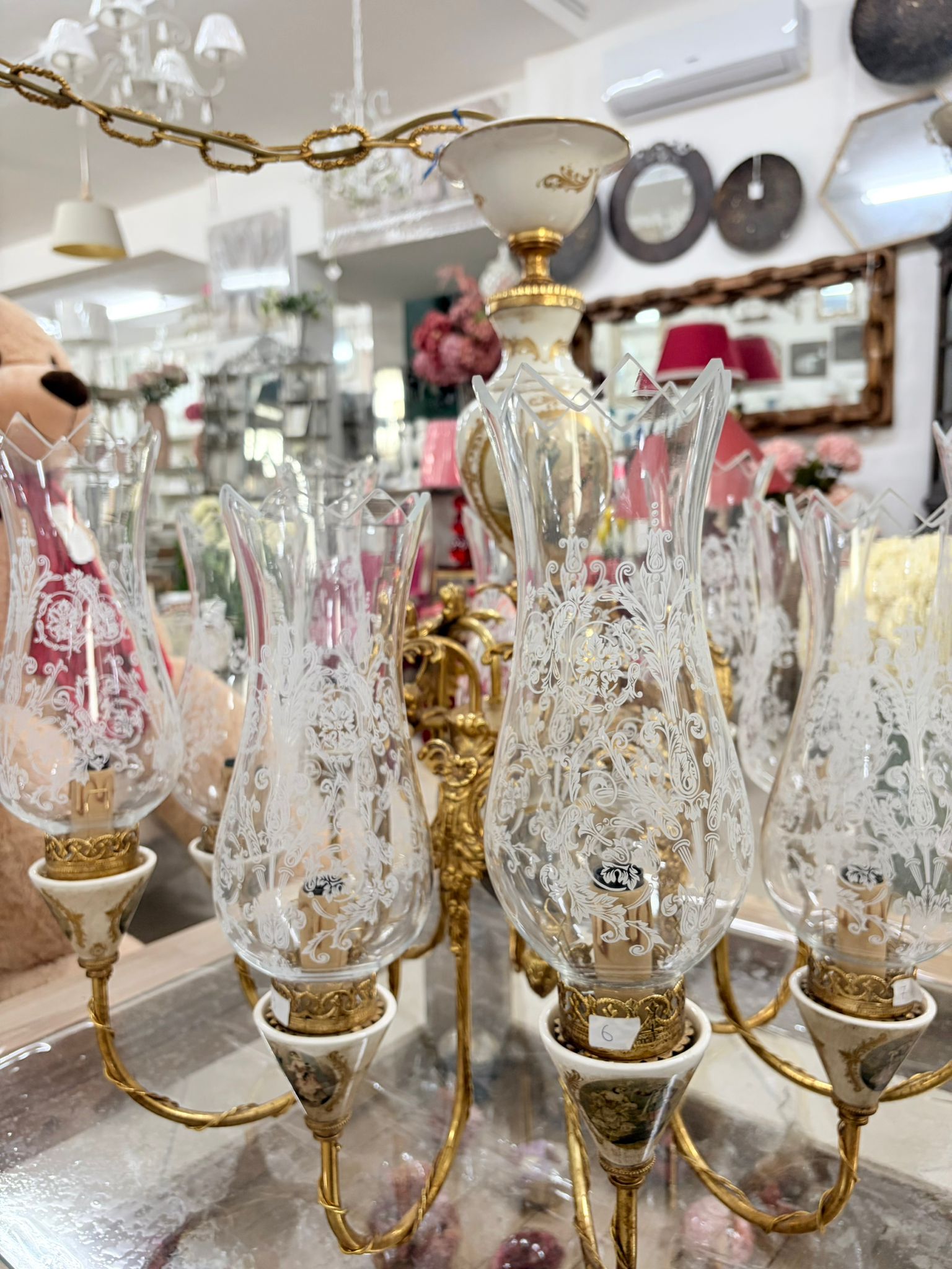Lampadario in Ceramica Dipinta a Mano - Fiorentino Keramos