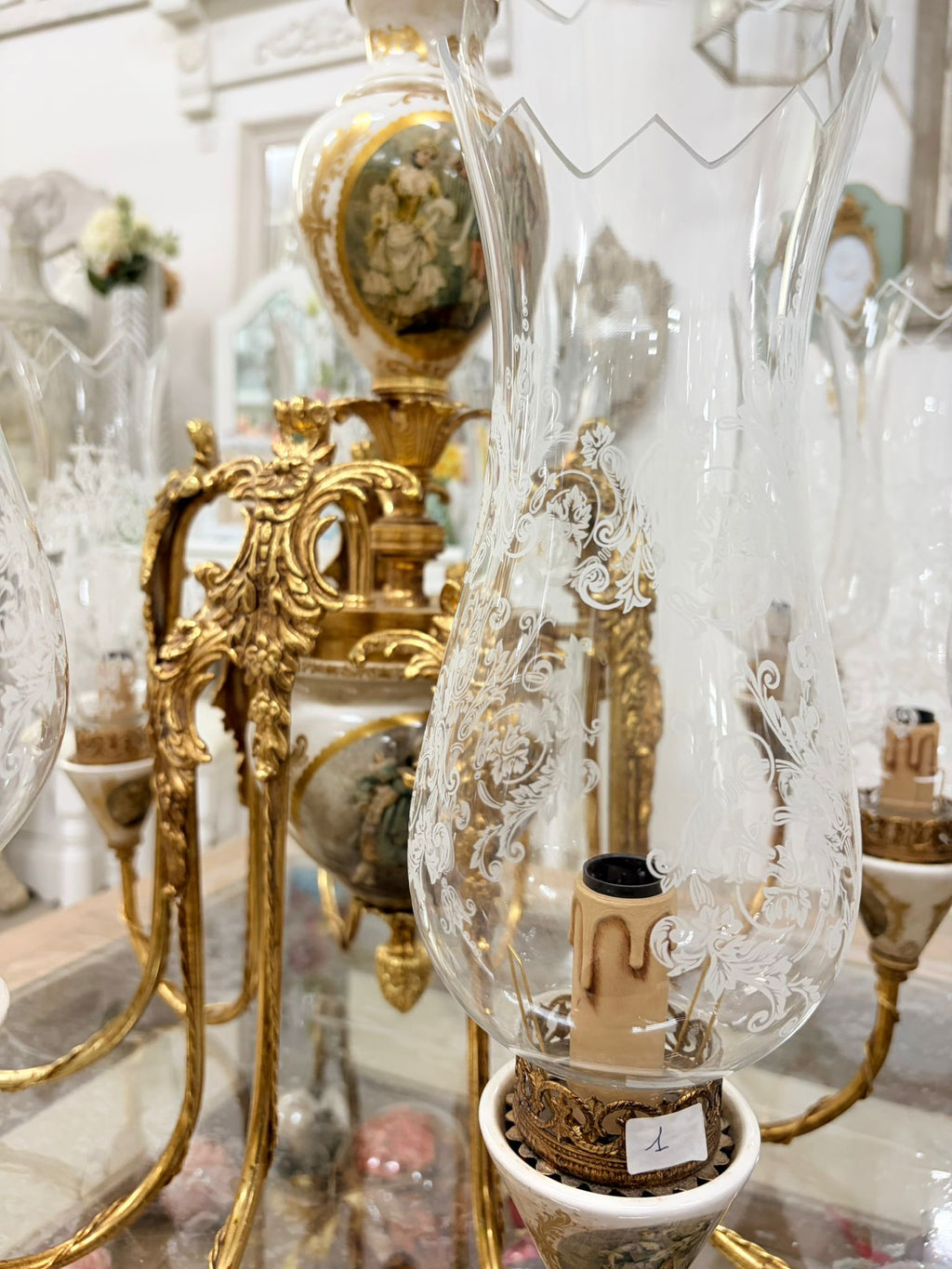 Lampadario in Ceramica Dipinta a Mano - Fiorentino Keramos