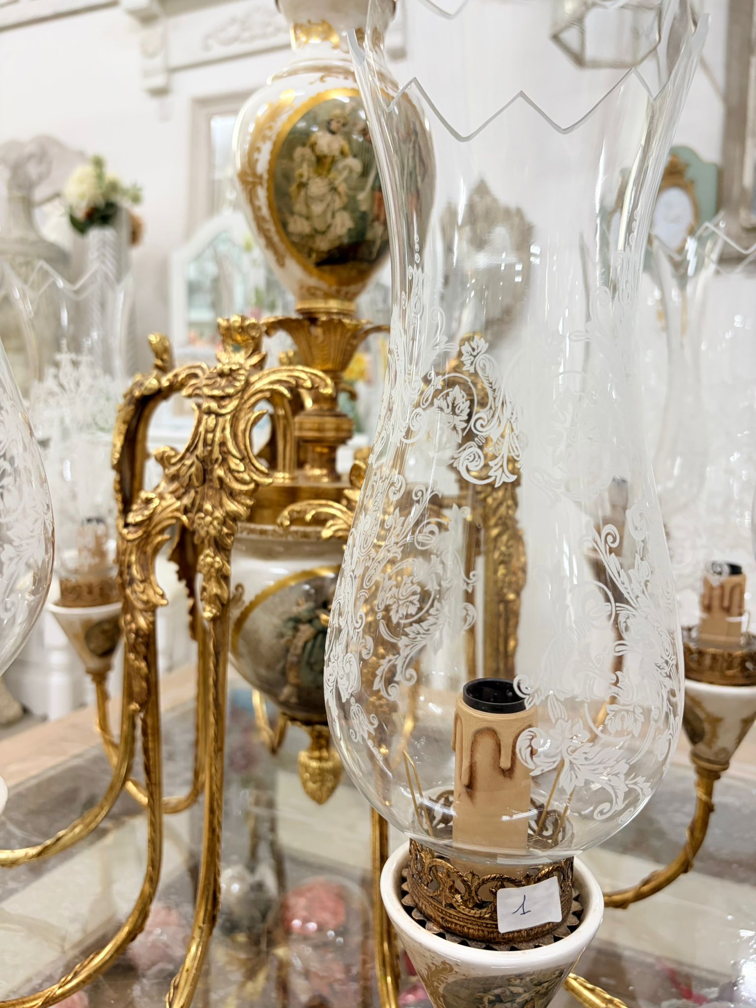 Lampadario in Ceramica Dipinta a Mano - Fiorentino Keramos