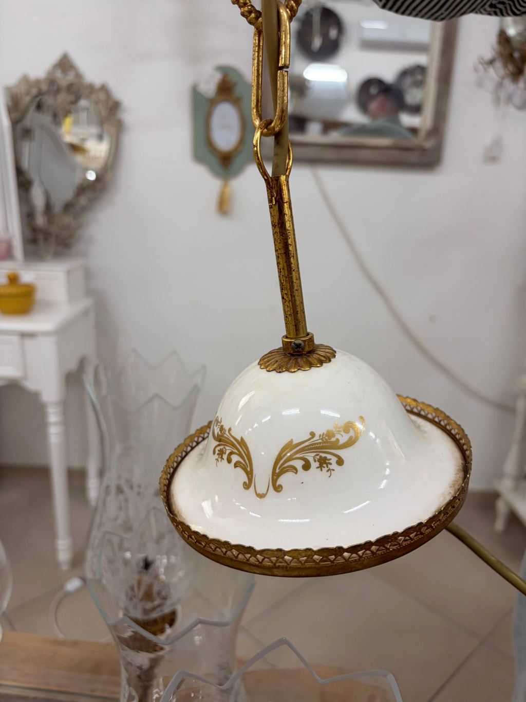 Lampadario in Ceramica Dipinta a Mano - Fiorentino Keramos