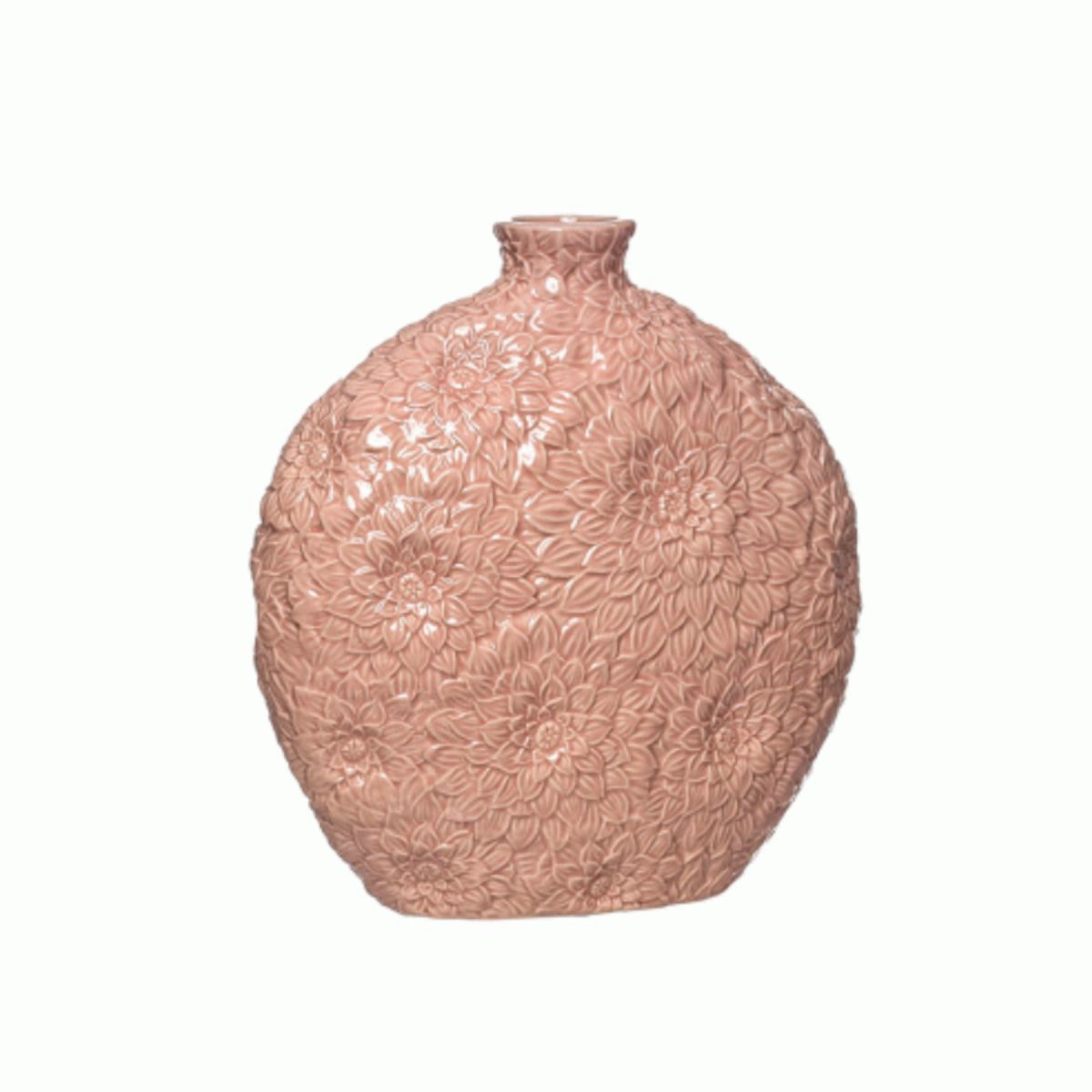 Vaso in Ceramica con Decori Floreali 38 h cm - L'Arte di Nacchi