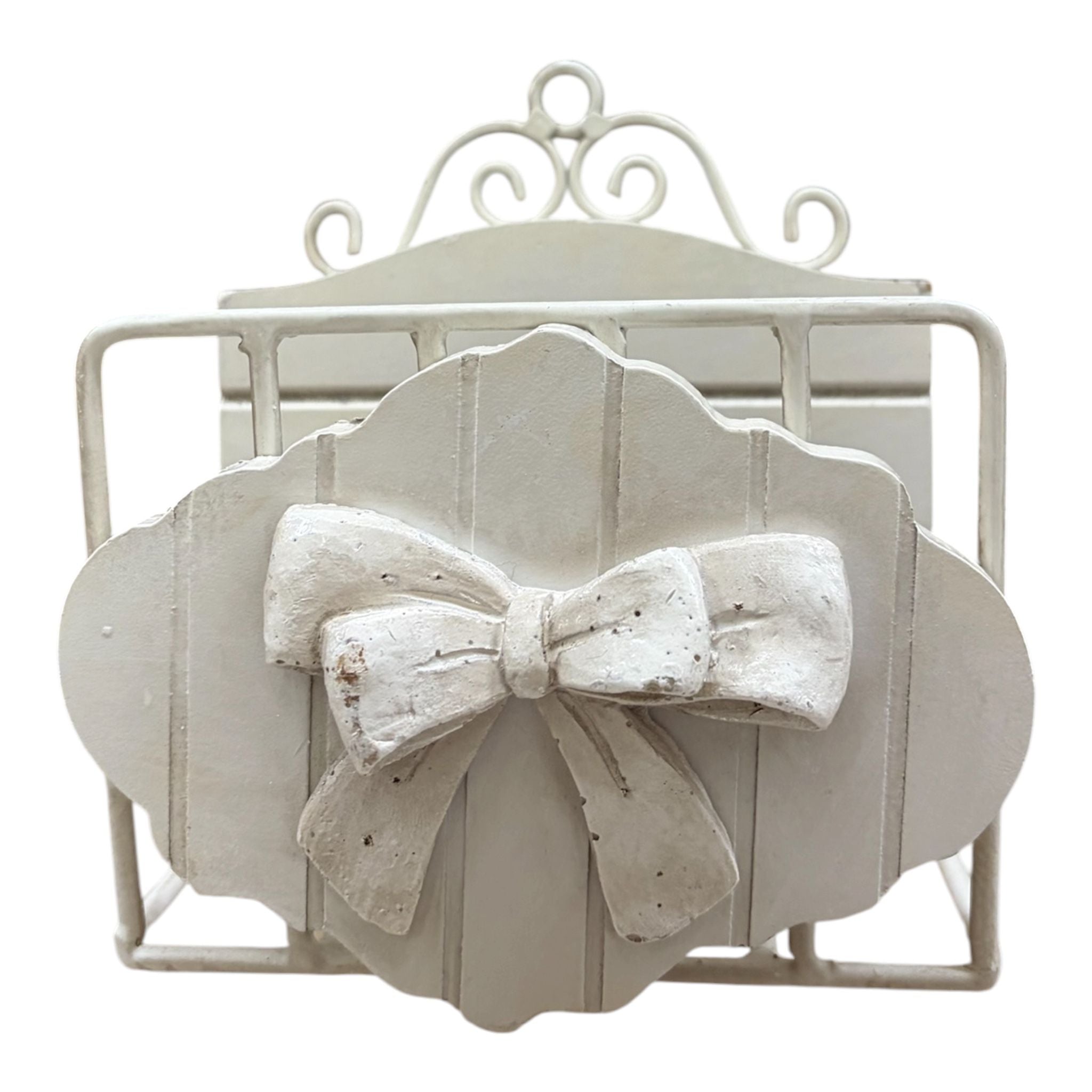 Porta Tovaglioli Shabby Chic in Ferro e Legno - Coccole di Casa