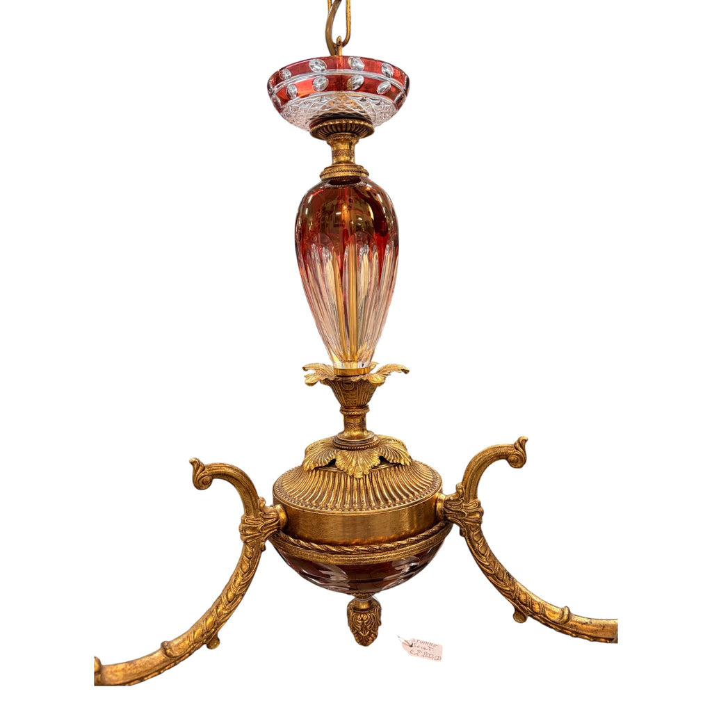 Lampadario in Cristallo e Ottone 60x60 cm - Longo