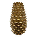 Vaso in Legno Oro con Design Pigna 40 cm - In Art