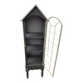 Vetrinetta Shabby Chic in Legno Bianco e Grigio - Amadeus