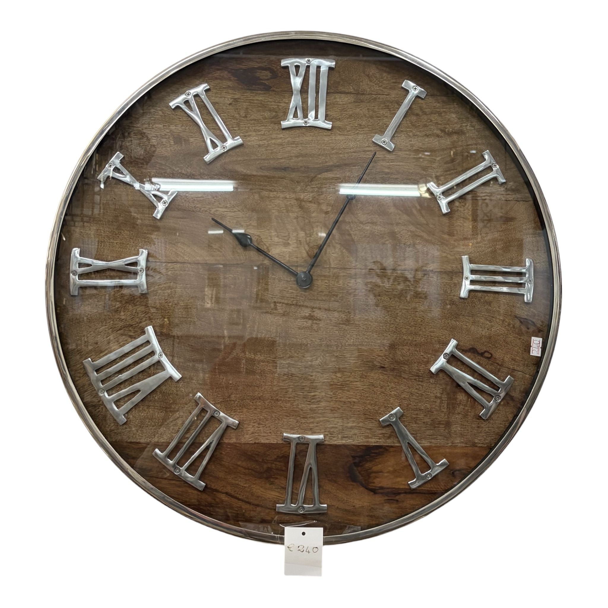 Orologio da Parete Vintage in Legno Scuro 60x60 cm - In Art