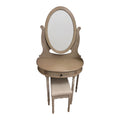 Toilette in Legno Beige con Specchio e Cassetto - In Art