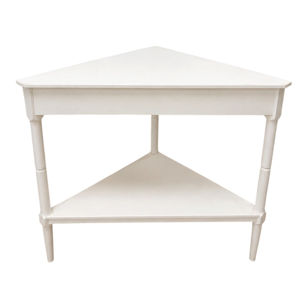 Angoliera in Legno Bianco Shabby Chic - L'Arte di Nacchi