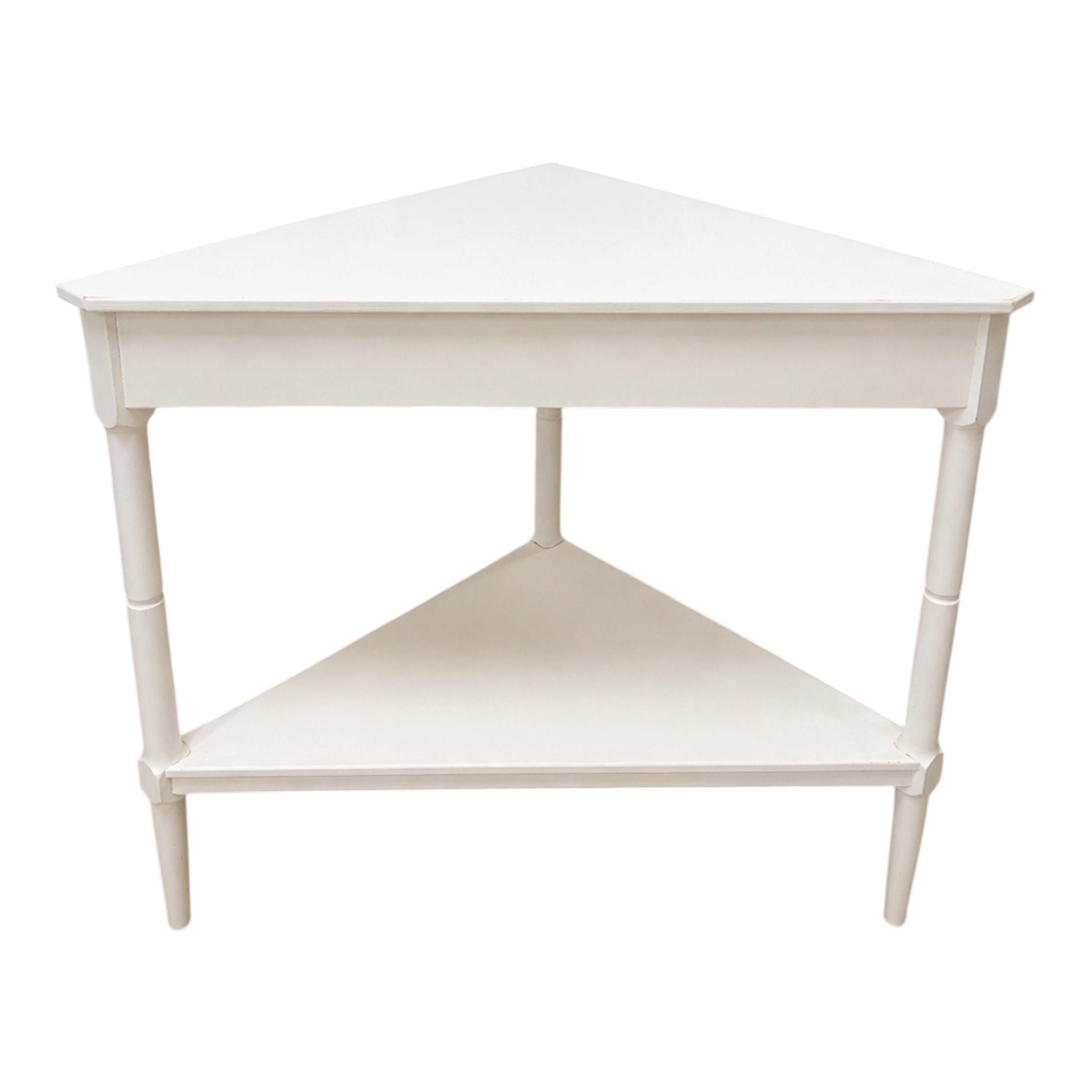 Angoliera in Legno Bianco Shabby Chic - L'Arte di Nacchi