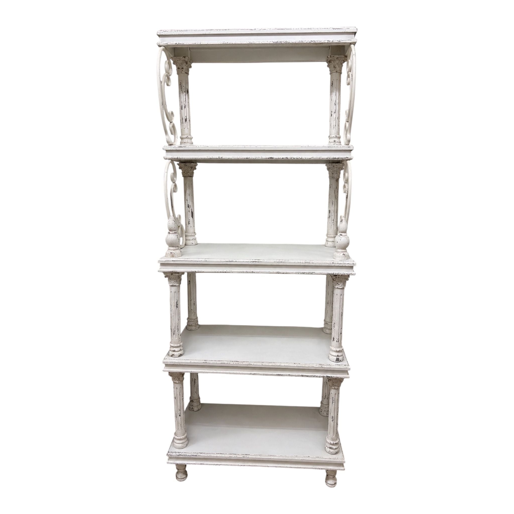 Libreria Shabby Chic in Legno e Metallo con Intarsi 195 h cm - Clayre e Eef