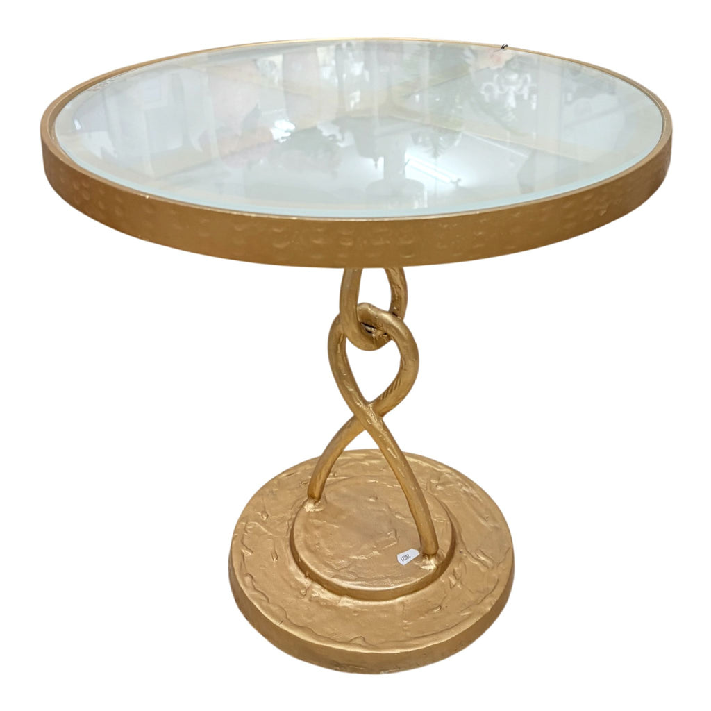 Tavolino Decorativo in Metallo Oro - In Art
