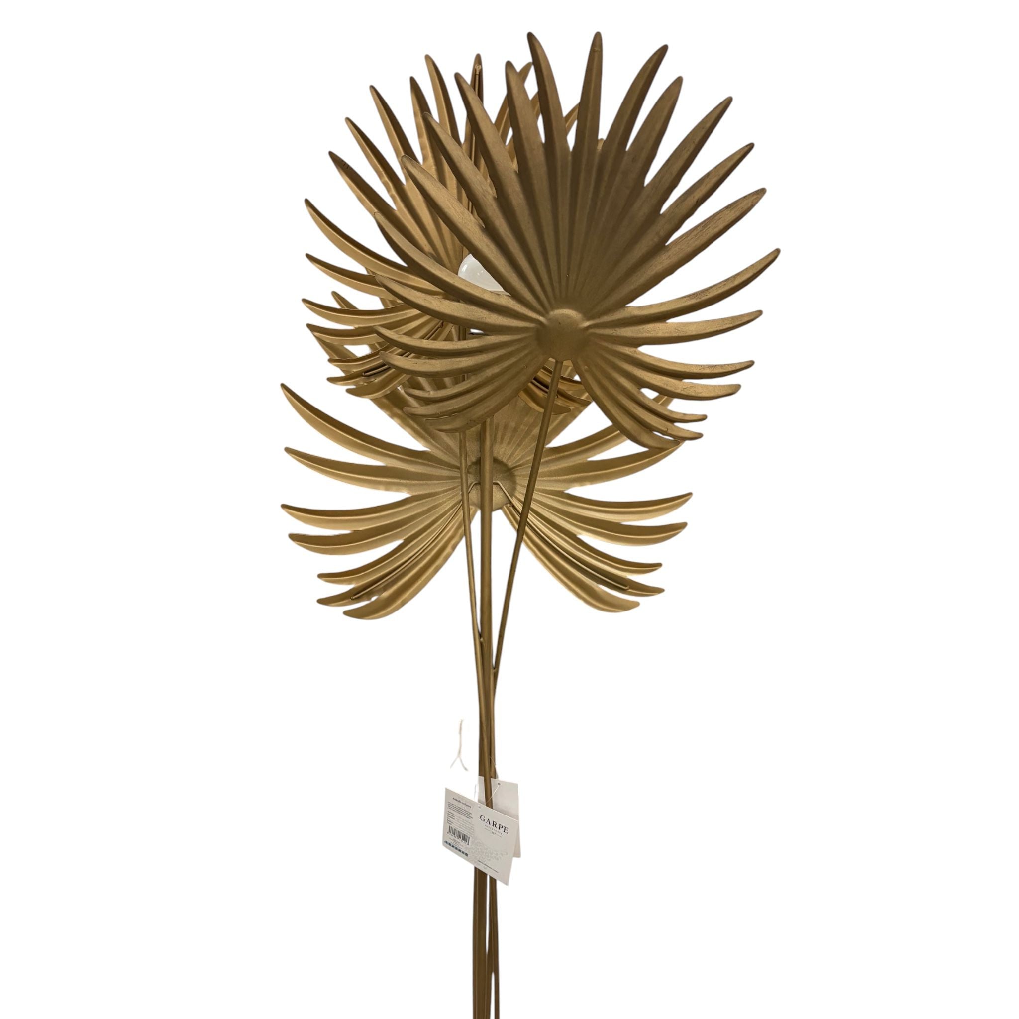 Piantana in Metallo Oro con Foglie 148 h cm - Garpe Interiors