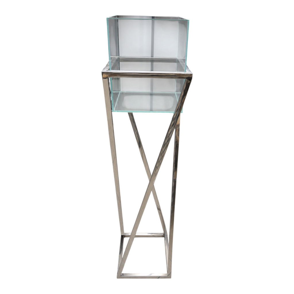 Vaso Moderno in Metallo e Plexiglass 126 h cm - Light e Living