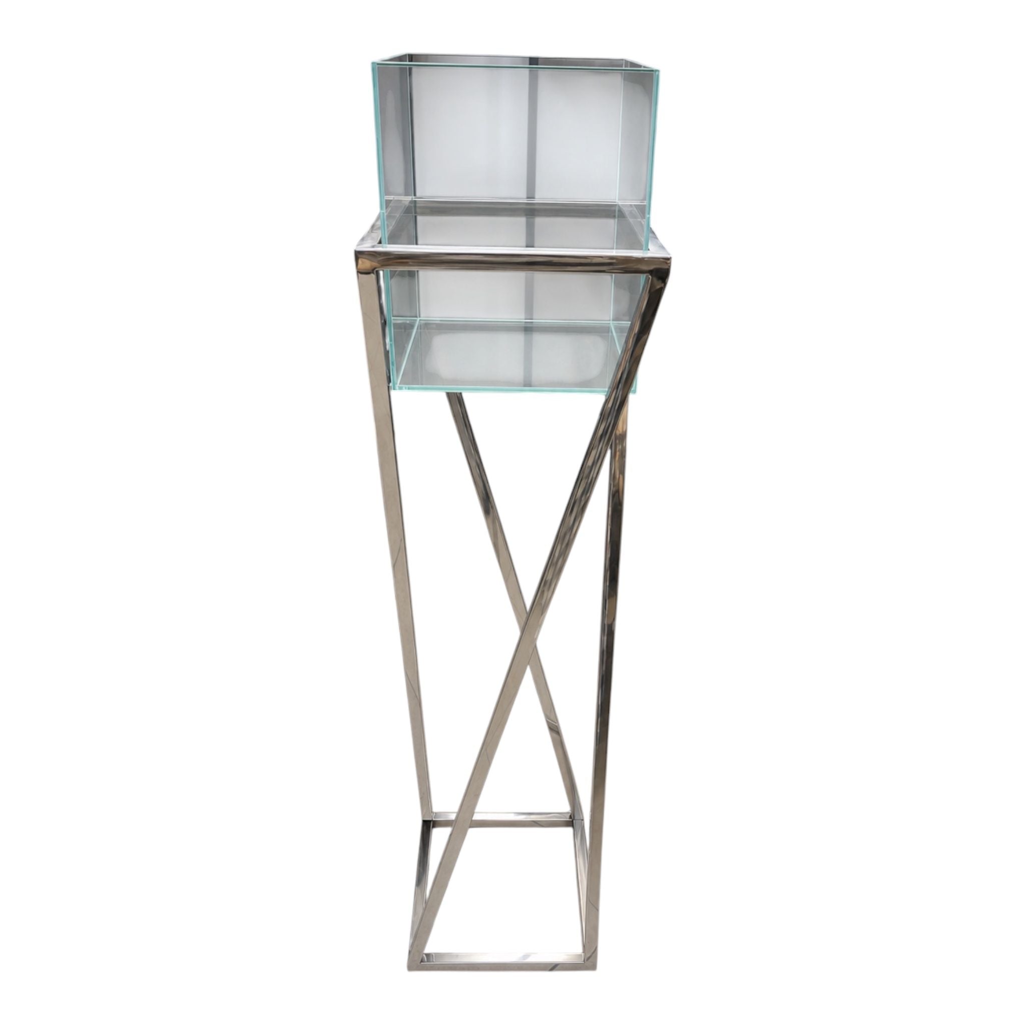 Vaso Moderno in Metallo e Plexiglass 126 h cm - Light e Living