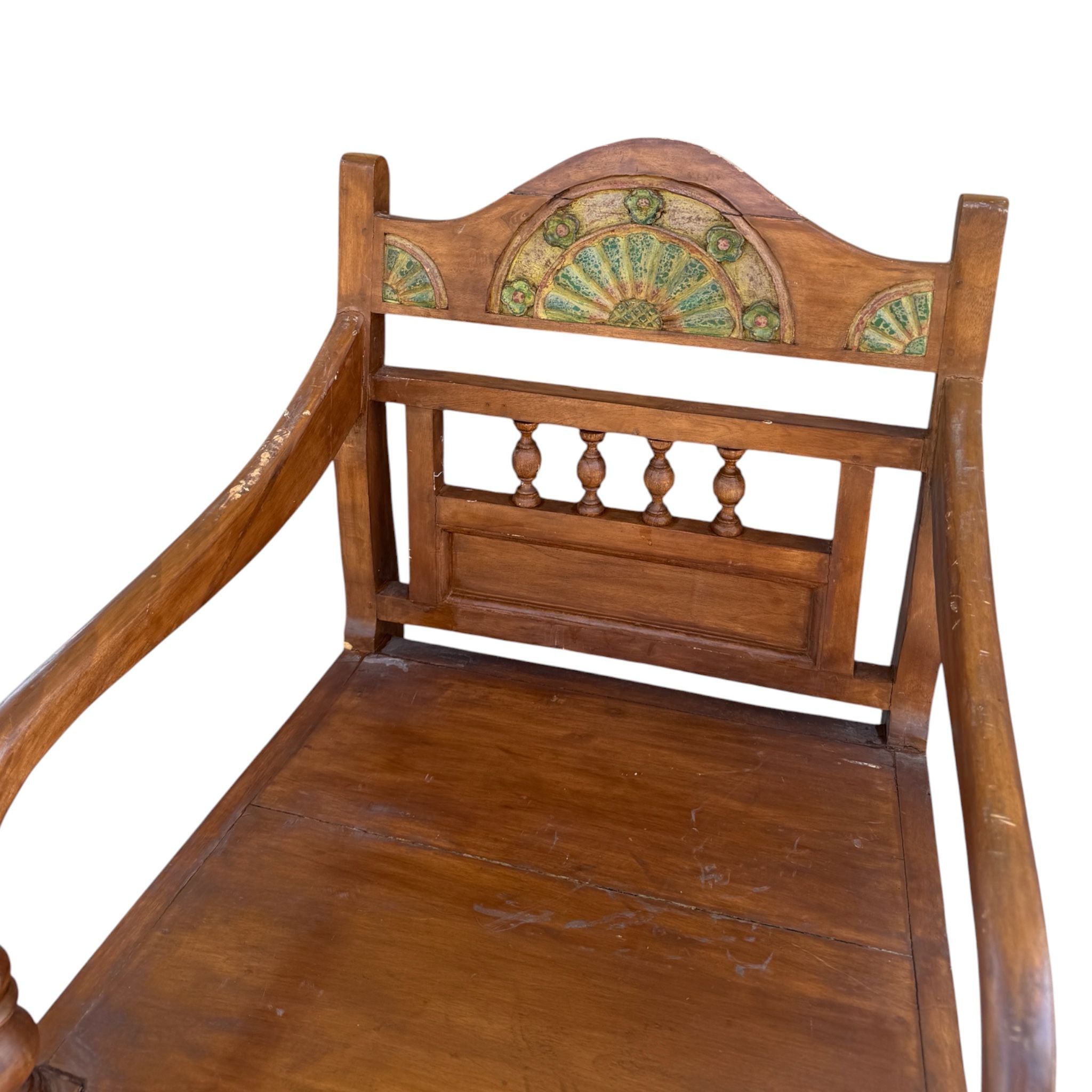 Sedia Elegante con Schienale Decorato a Mano - Artigianale