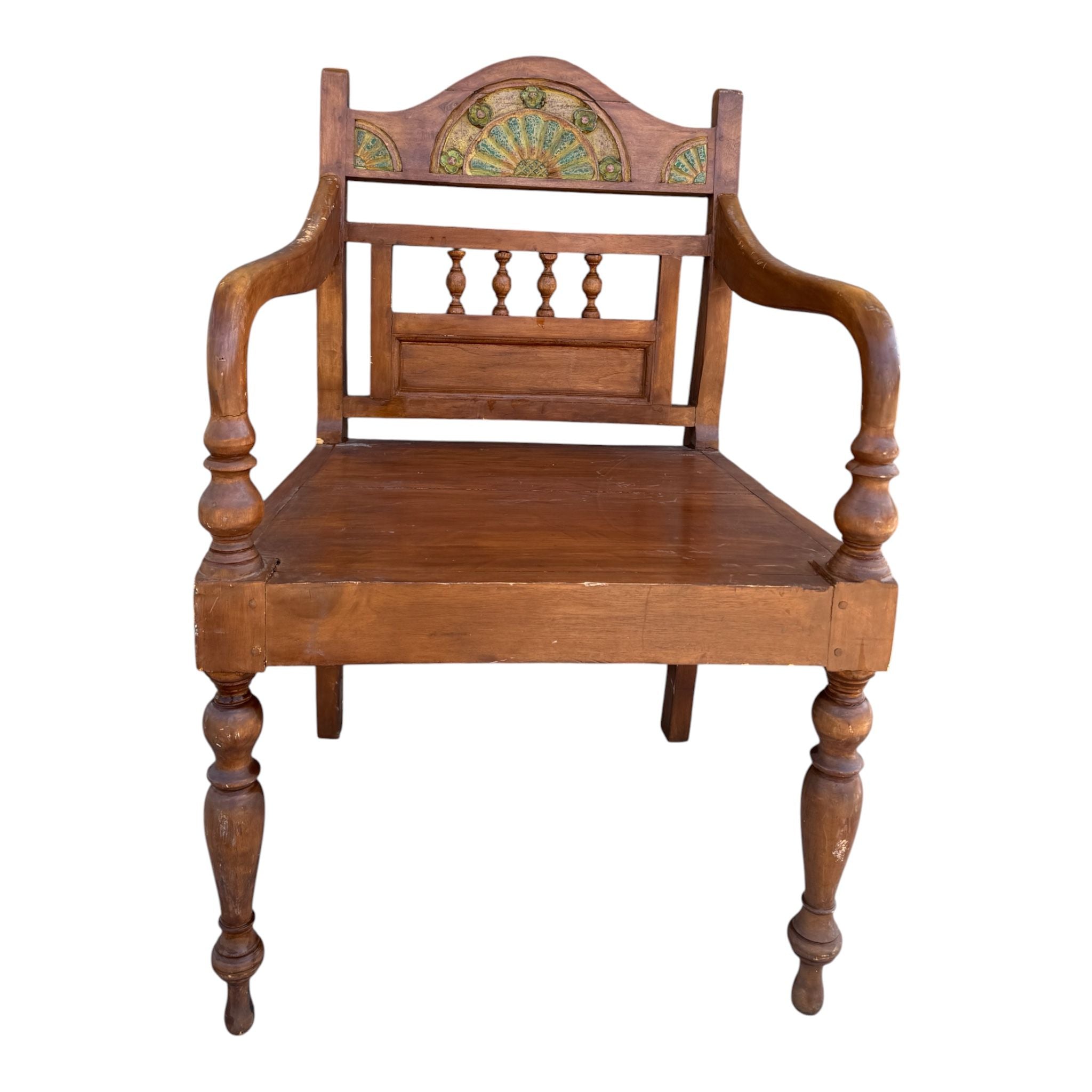 Sedia Elegante con Schienale Decorato a Mano - Artigianale