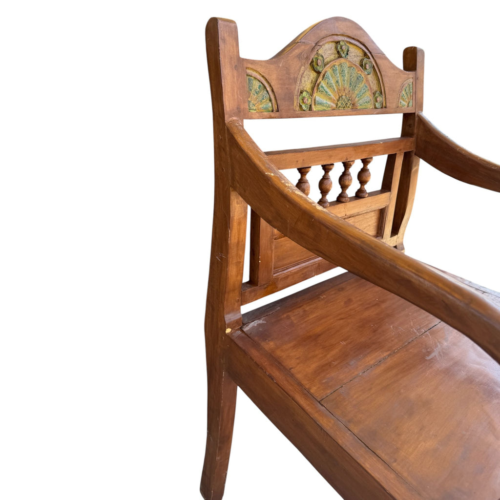 Sedia Elegante con Schienale Decorato a Mano - Artigianale
