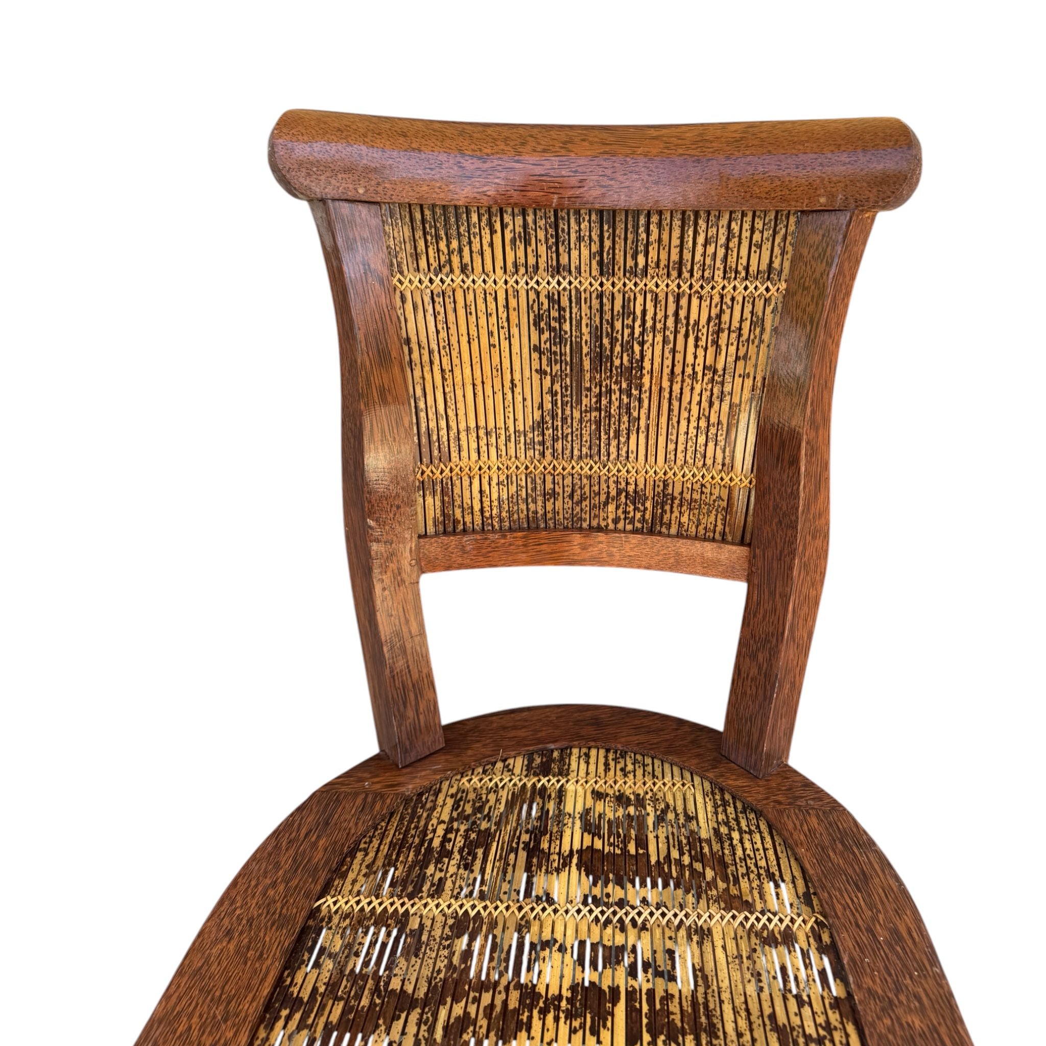 Set 6 Sedie in Legno Massello e Midollino - Sheesham