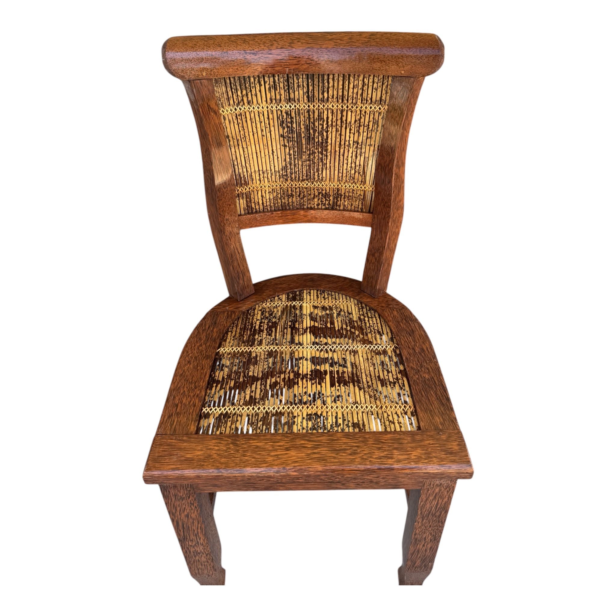 Set 6 Sedie in Legno Massello e Midollino - Sheesham