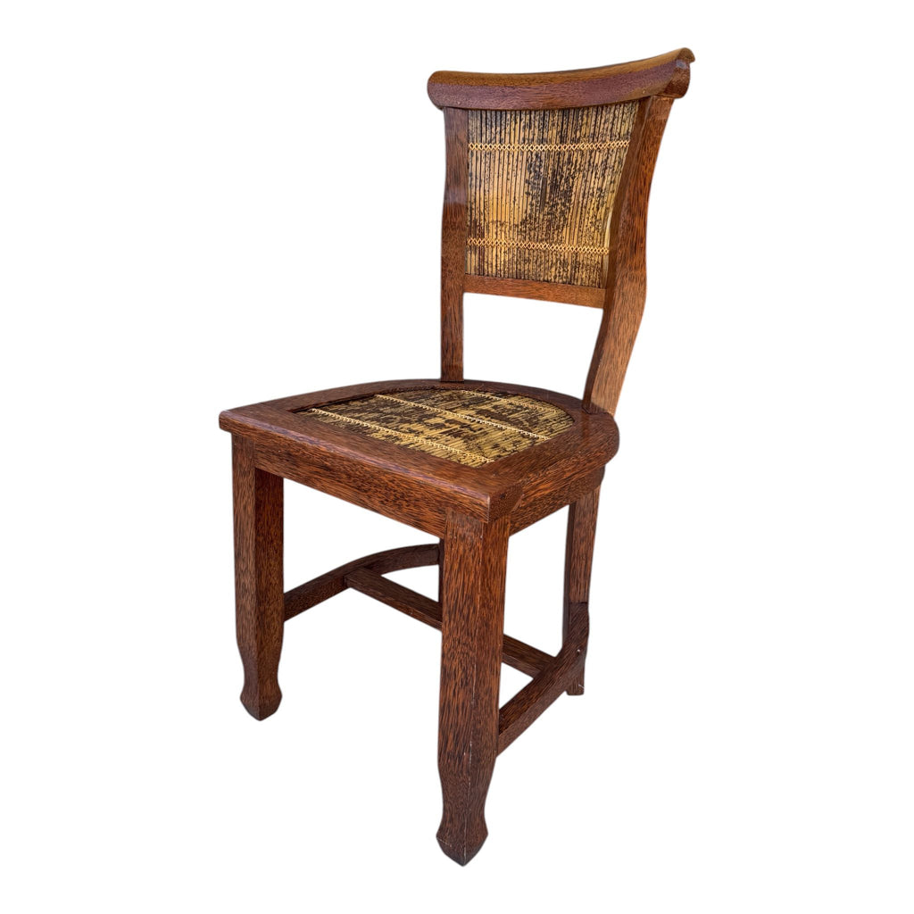 Set 6 Sedie in Legno Massello e Midollino - Sheesham