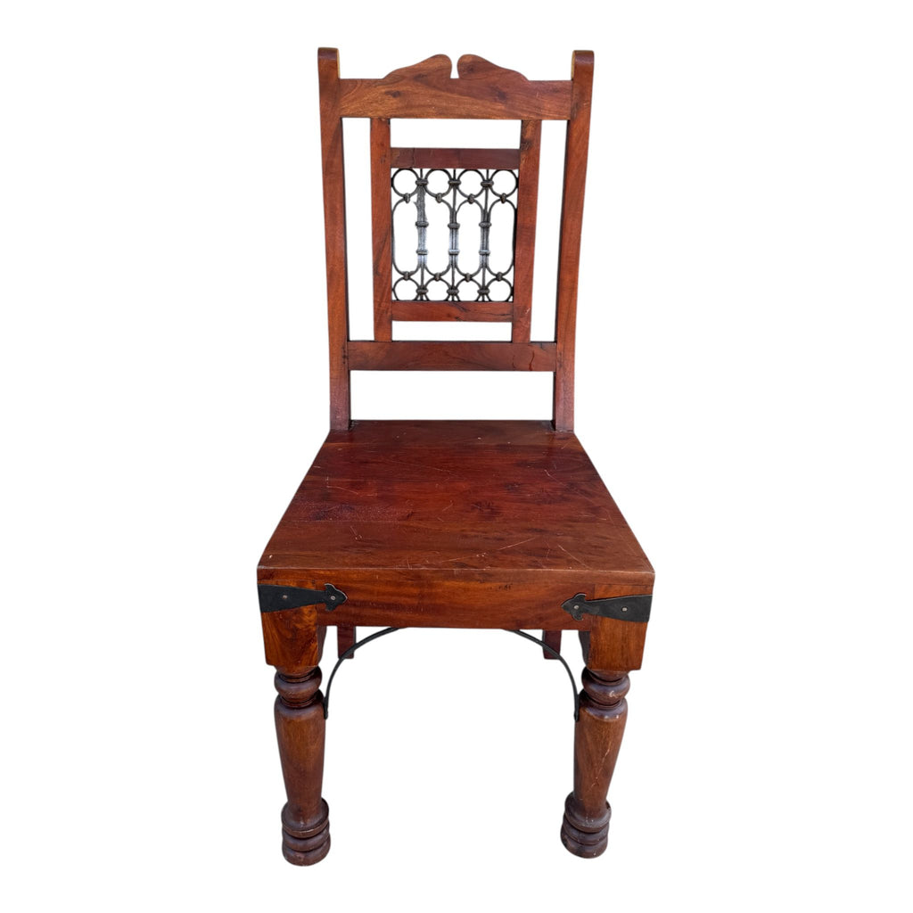 Sedia in Legno Massello e Ferro - Sheesham