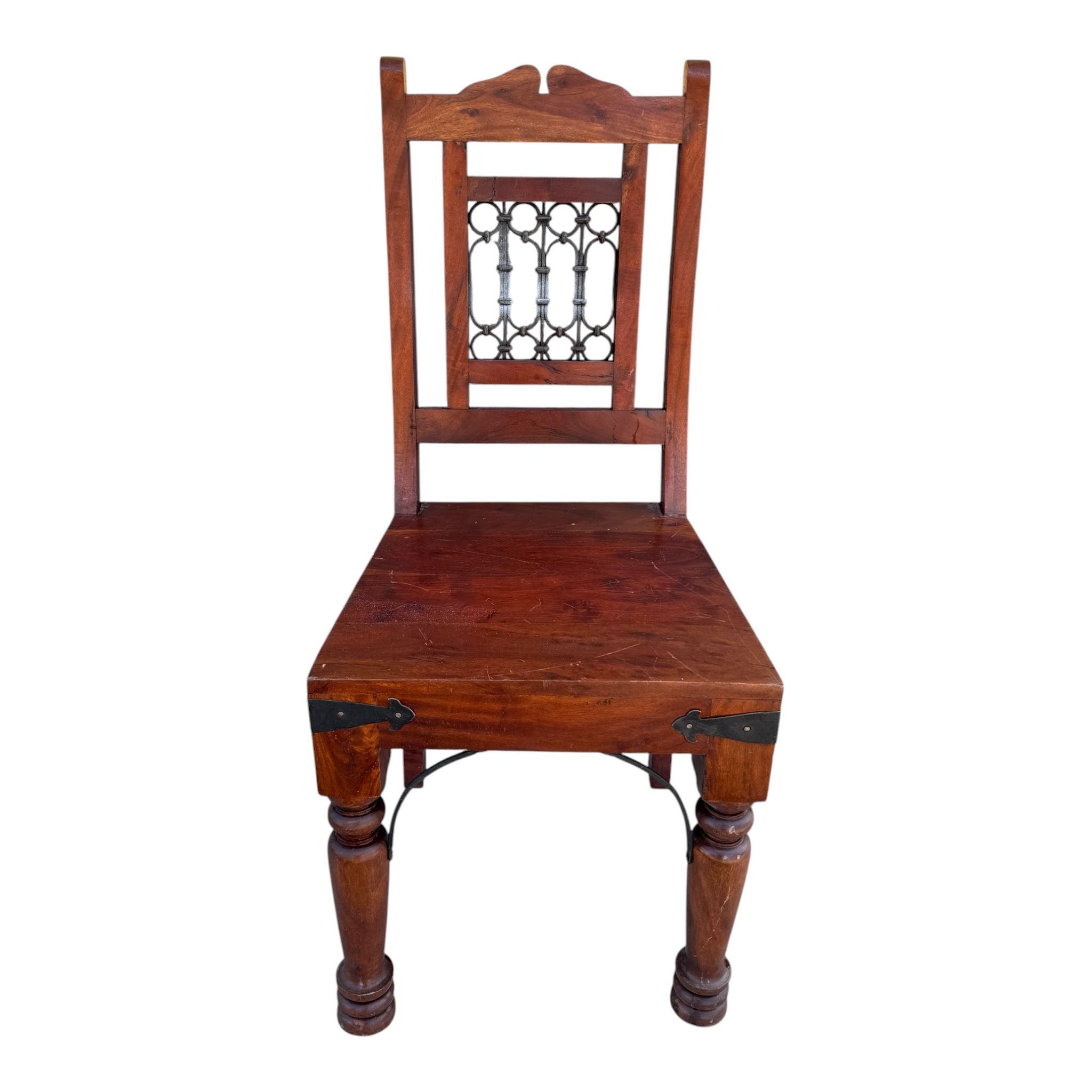 Sedia in Legno Massello e Ferro - Sheesham