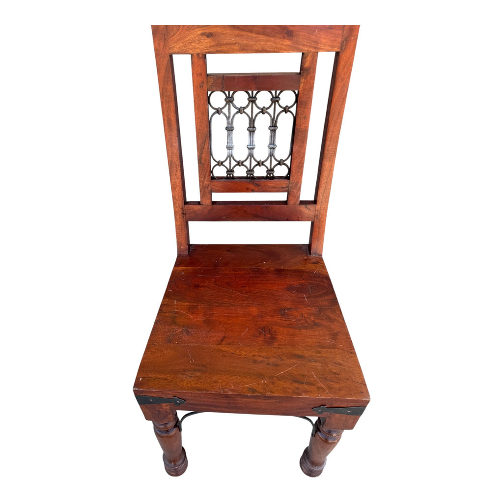 Sedia in Legno Massello e Ferro - Sheesham