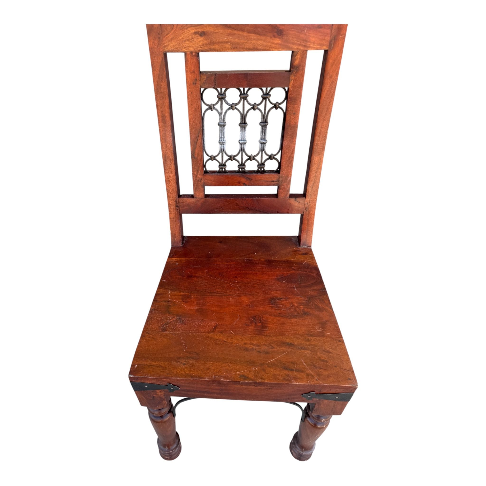 Sedia in Legno Massello e Ferro - Sheesham