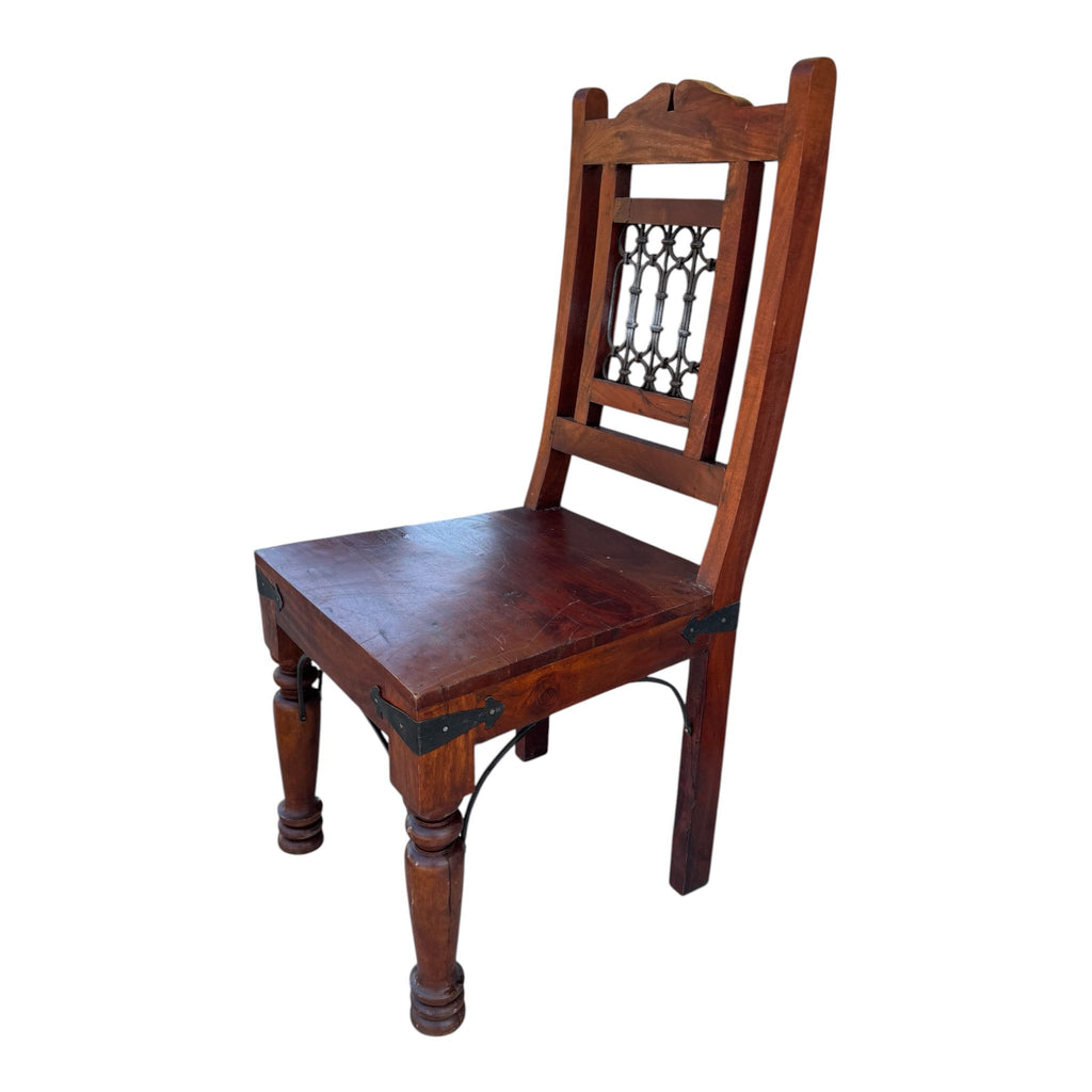 Sedia in Legno Massello e Ferro - Sheesham