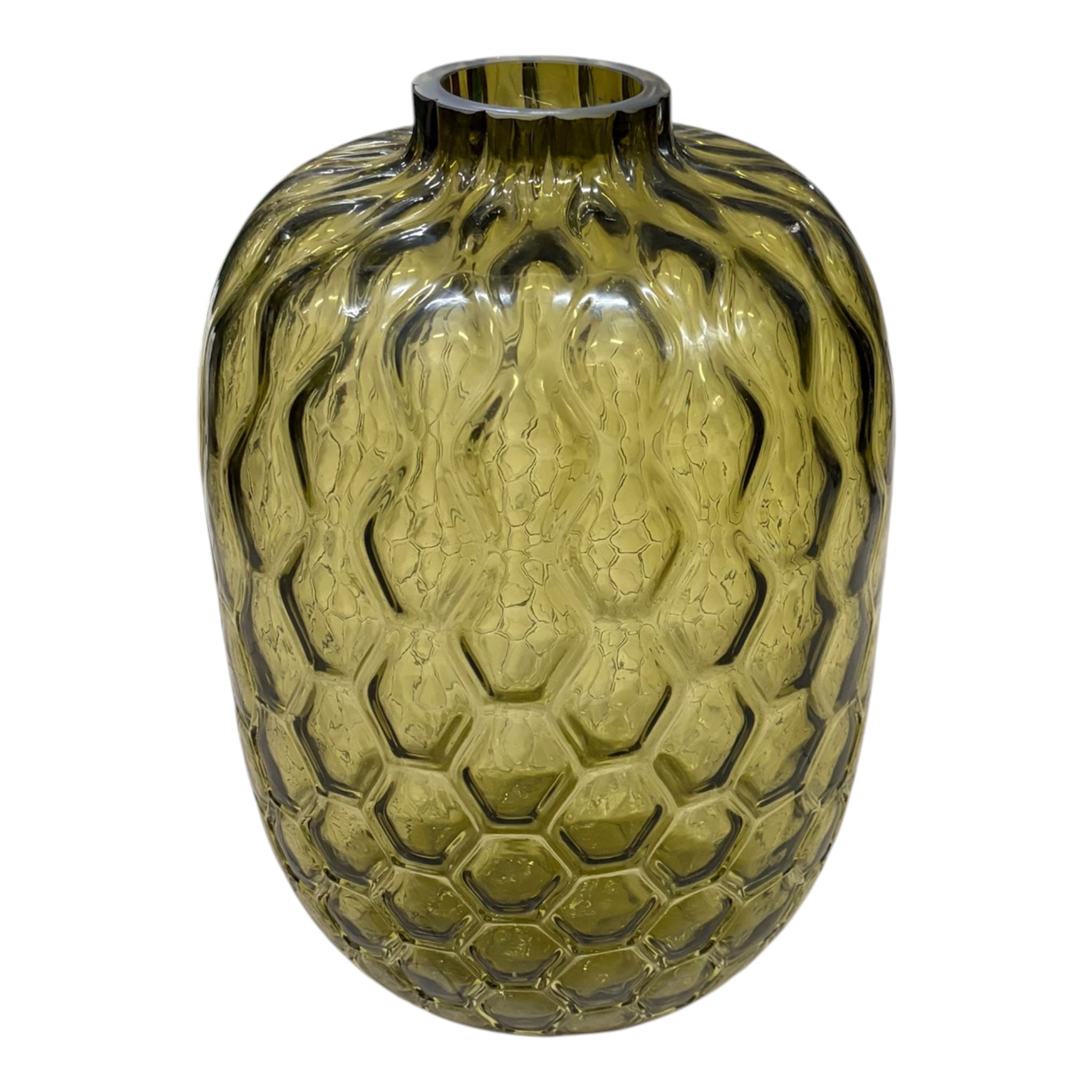 Vaso Elegante in Vetro Verde 53 cm - Light e Living