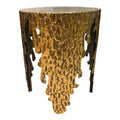 Tavolino Oro Brunito  Martellato 48x37 cm - In Art