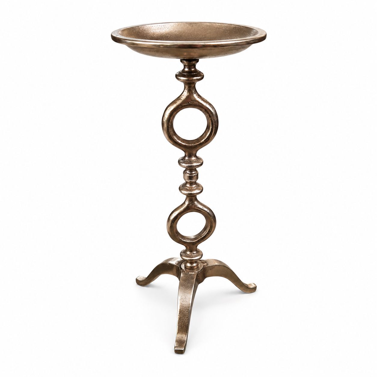 Porta Candela in Metallo Platino 39 cm - In Art