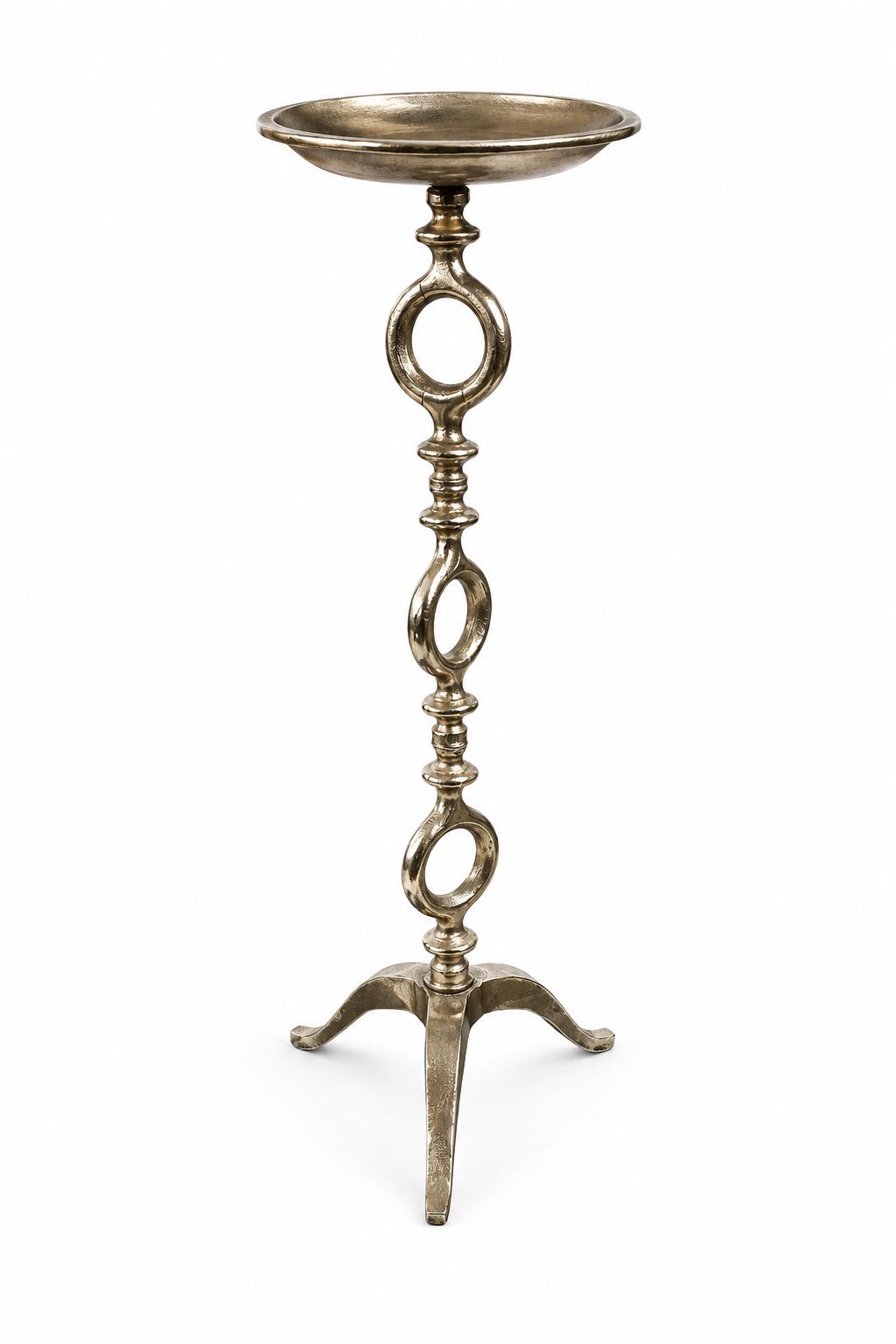 Candelabro in Metallo Effetto Platino 54 h cm - In Art
