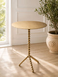 Tavolino Basso in Metallo Oro Effetto Brunito 89 cm  - Hervit