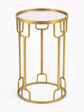 Colonna Decorativa in Metallo Oro con Vetro 63 h cm - L'Arte di Nacchi