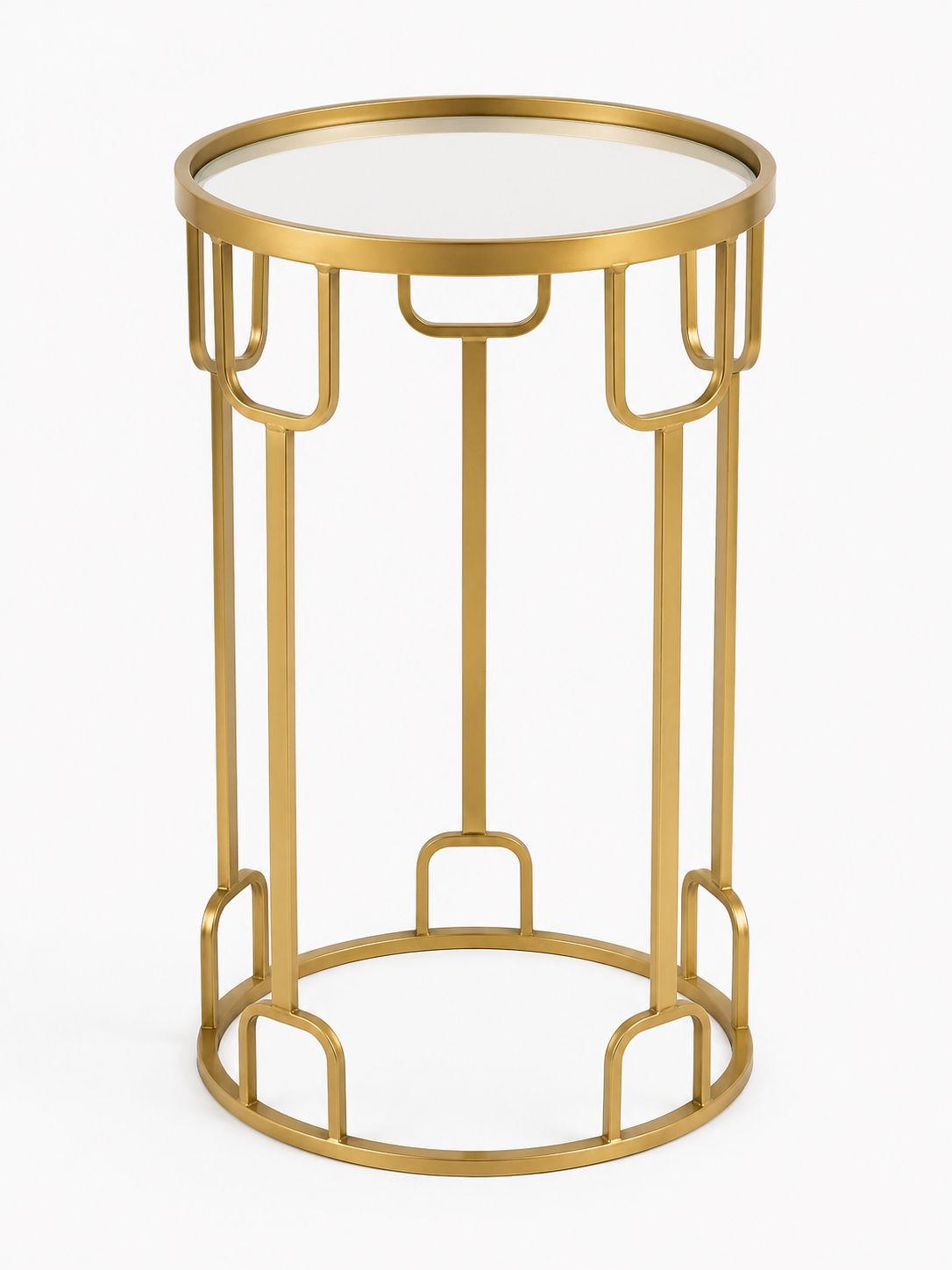 Colonna Decorativa in Metallo Oro con Vetro 63 h cm - L'Arte di Nacchi