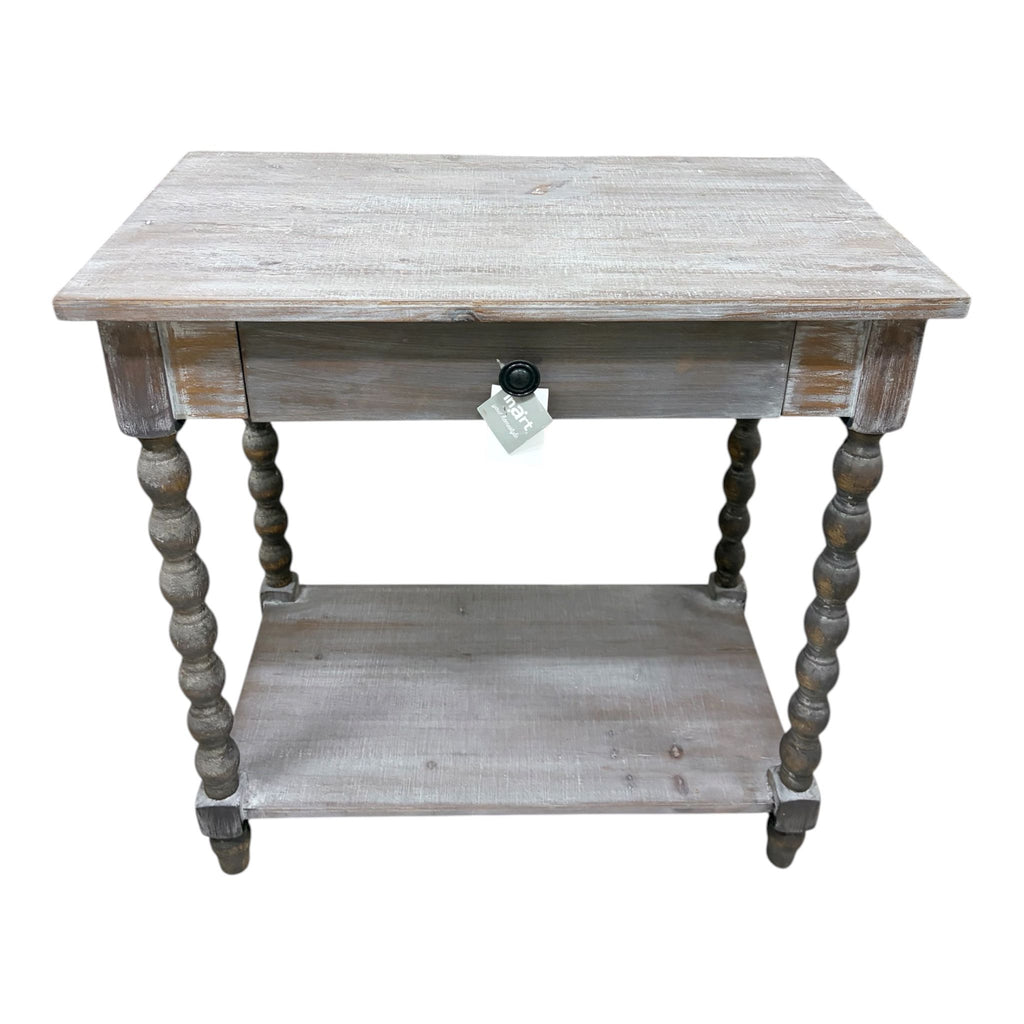 Mobiletto in Legno Shabby con Piano e Cassetto - In Art