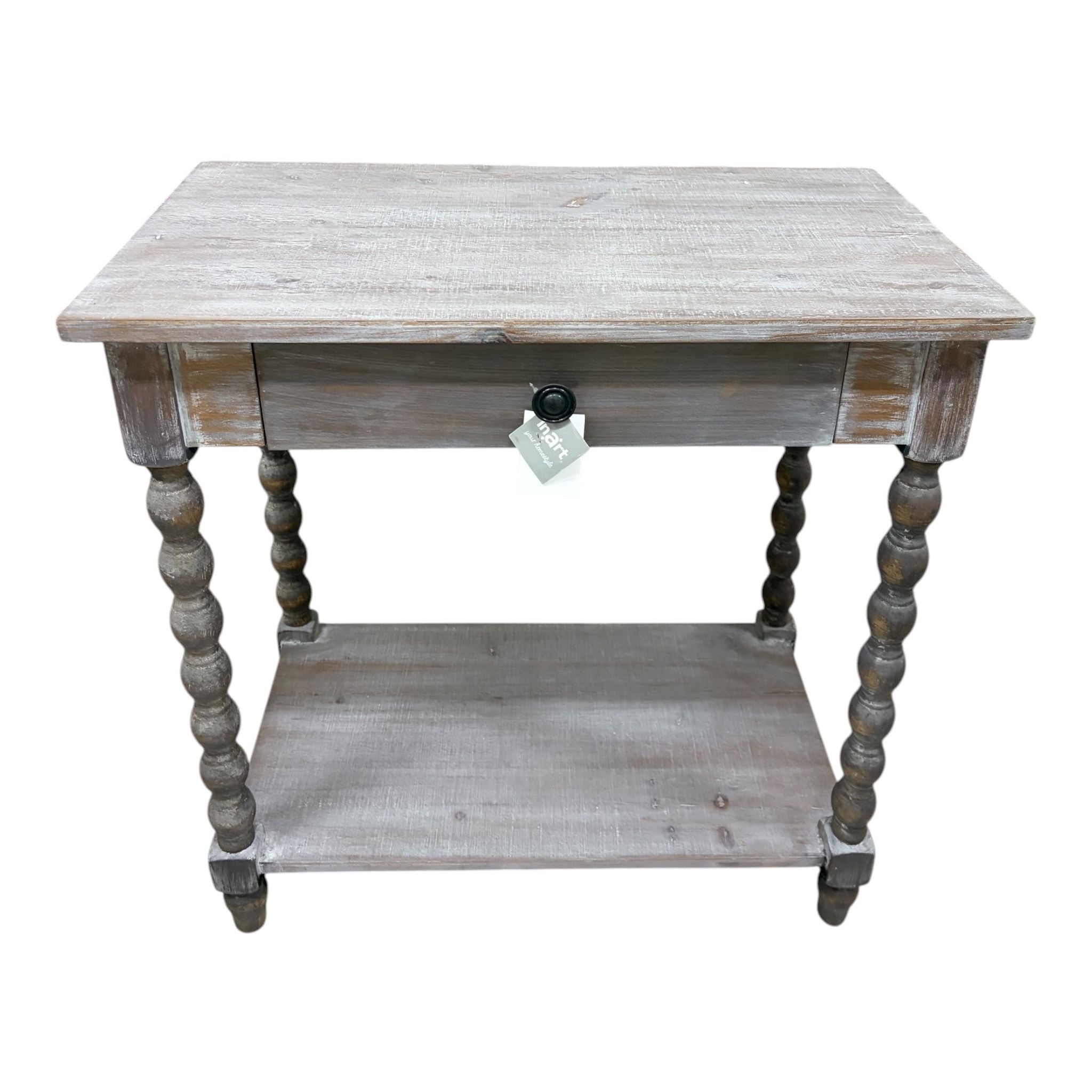 Mobiletto in Legno Shabby con Piano e Cassetto - In Art